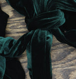 DKNY Velvet Belted Sleeveless V-Neck Midi Fit & Flare Dress Dark Green 8