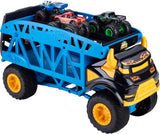 Hot Wheels Monster Mover Transporter with 3 Monster Trucks Multicolor