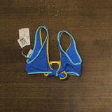 Becca Crinkle Crush Textured Convertible Bikini Top 123257 Ocean Blue S
