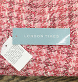 London Times Women's Surplice Embellished Houndstooth Faux Wrap Dress Pink 12