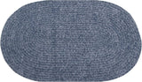 Better Trends Chenille Braid Indoor Utility Rug Grey Multi 42 in x 66 in Oval