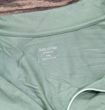 State of Day Fluid Knit Notched-Collar Top Shorts Pajama Set Glade Green 2XL