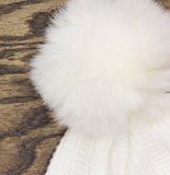 On 34th Womens Rib-Knit Beanie Pom Pom MO1542501 White