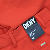 DKNY Womens Pleated Ankle Pants UB4PX100 Flame Red 18