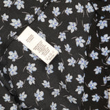 Cece Womens 3/4-Sleeve Tie Neck Floral Print Blouse 7033067 Rich Black XS