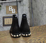 On 34th Womens Jeovana Pearl Chelsea Booties 10019682400 Black Smooth 5.5M