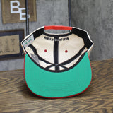 Monte's Fine Foods Tomato Vine Baseball Snapback Hat Khaki / Red