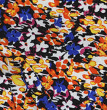 Adrienne Vittadini Sleeve Floral Top with Pleat Detail Action Floral Red Multi S