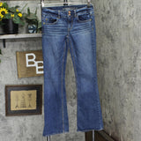 American Eagle Womens Artist Stretch Bootcut Jeans 1678c272b0961d Blue 4