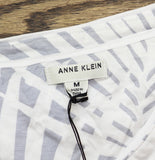Anne Klein Knit Button Pajama Shirt and Shorts Lounge Set Gray Multi M
