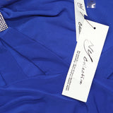 Ny Collection Petite Womens Knit Short Flutter Sleeve Top Surf The Web Blue PM