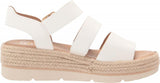 Dr. Scholl's Shoes Once Twice Espadrille Platform Wedge Sandal White Smooth 6M