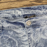 Dg2 by Diane Gilman Womens Denim Print Flare Jeans 696886 Blue 18W