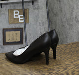On 34th Womens Jeules Pointed-Toe Slip On Pumps 10018690100 Black Leather 9M