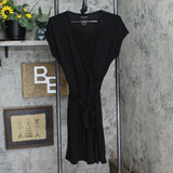 Nine West Womens Knit Wrap Belted Dress 1661b373608131 Black S