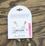 Bijoux Bar Boho Chandelier Cluster Charm Dangly Earrings Gold / Multi 4.25"