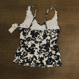 Island Escape Monterey V-Neck Swim Tankini Top N760933 Black / White 8