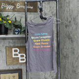 Fifth Sun Womens Graphic Give Love Sleeveless T-Shirt Tee 1666cdb064f324 Gray S