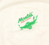 Monte's Fine Foods Eat Better Graphic Short Sleeve Pocket T-Shirt Tee White M