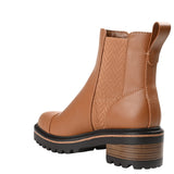 Journee Collection Block Heel Booties with Tru Comfort Foam Tan Brown 8.5M