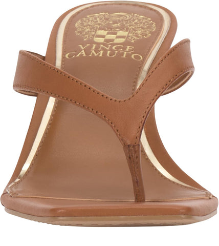 Vince Camuto Womens Cianna Thong Wedge Sandals VC-CIANNA Golden Walnut Brown 7M
