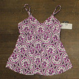 Swim Solutions Tiletale V-Neck Tankini Top 806834 Magenta Purple Multi 14