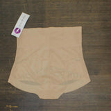 Rhonda Shear Womens High-Waist Crisscross Shaping Brief 616808 Nude Brown 1X