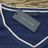 Tommy Hilfiger Womens Ivy Rainbow-Cuff V-Neck Sweater J1XSN375