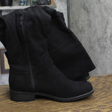 Sun + Stone Anyaa Faux Suede Over-the-Knee Boots Wide Calf Black 8.5M-WC