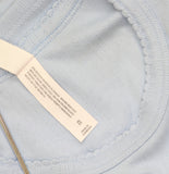 Auden Womens Pointelle 2-Piece Pajama Pants Top Set Light Blue XS