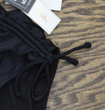 Salt + Cove Womens Solid Shirred-Side High-Waist Bikini Bottom 802156 Black L