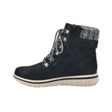 Cliffs By White Mountain Winter Lace Combat Boot Black / Fabric / Sweater 9.5M