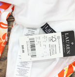 Lauren Ralph Lauren Womens Semi-Shirred-Waistband Bikini Bottoms Multi Orange 10