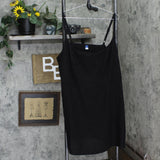 Old Navy Womens Linen Sleeveless Stretch Back Mini Tunic Dress Black 3X