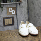 Sam Edelman Womens Loraine Almond Toe Loafers E8519LU Bright White 9M