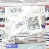Truly Soft Teagan Stripe Multiple 3-Piece Duvet Set Striped Duvet Brown King