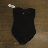 Anne Cole Womens Twist Front Shirred One Piece Swimsuit MYMO00501 Black 10