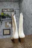 Universal Thread Womens Studded Western Cowboy Boots 92229982 Off White 8M