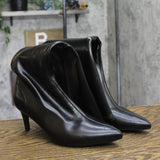 A New Day Womens Nelly Under Knee Heeled Boots Faux Leather 94637610 Black 8M