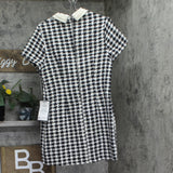 City Studio Juniors Embellished-Collar Shift Dress Black / Ivory 13/14