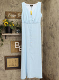 Alexia Admor Women's Milana V-Neck Button-Down Maxi Dress D3669 Baby Blue 8