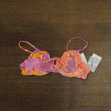 Roxy Ruched Floral Bikini Top with Tie Front 19810862714 Lilac Purple Multi L