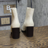 Journee Collection Women's Monicco Booties Shoes Natural Off White 7M