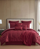 Hallmart Freta Jacquard 13-Pc. Comforter Set Red King