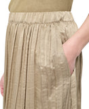 DKNY Womens Crushed Crease Woven Midi Skirt P5DNSB53 Pale Moss Brown Green M