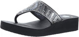Yellow Box Tomei Clear Womens Thong Rhinestone Sandals 1673edfa59d150 Black 6.5M