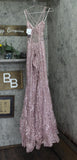 Blondie Nites Juniors Glitter Sequined Corset-Bodice Gown 3960BN Rose Pink 13