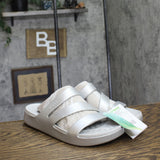 Crocs Womens Getaway Platform Strappy Sandals 211659 Silver Gray 11M