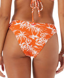 Roxy Womens Cheeky Low-Rise Bikini Bottom 434002104 Red Palm Mulyi XL