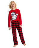 Max And Olivia Boys 2-Piece Pajama Sleep Shirt Bottom Set Red / Black XL (16/18)